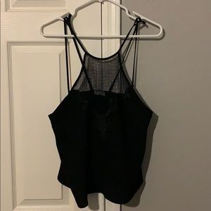 Black mesh tank top